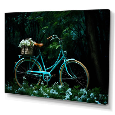 Teal Tour II - impressions sur toile de bicyclette