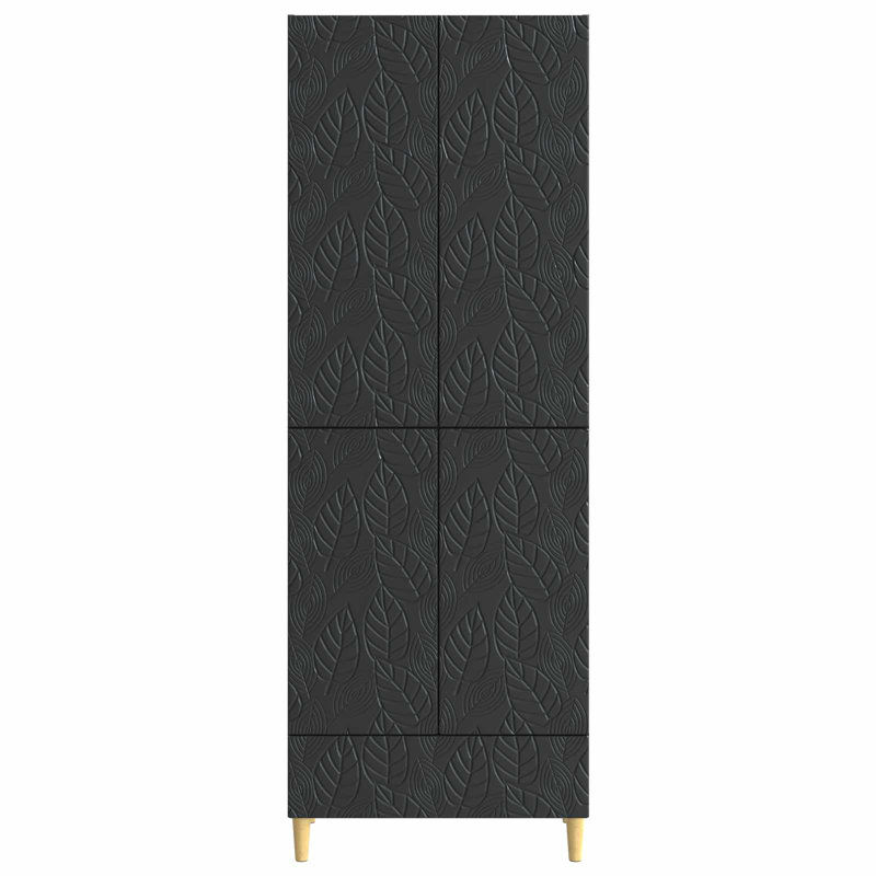 4 -Door 3 Storage Cabinet, Black