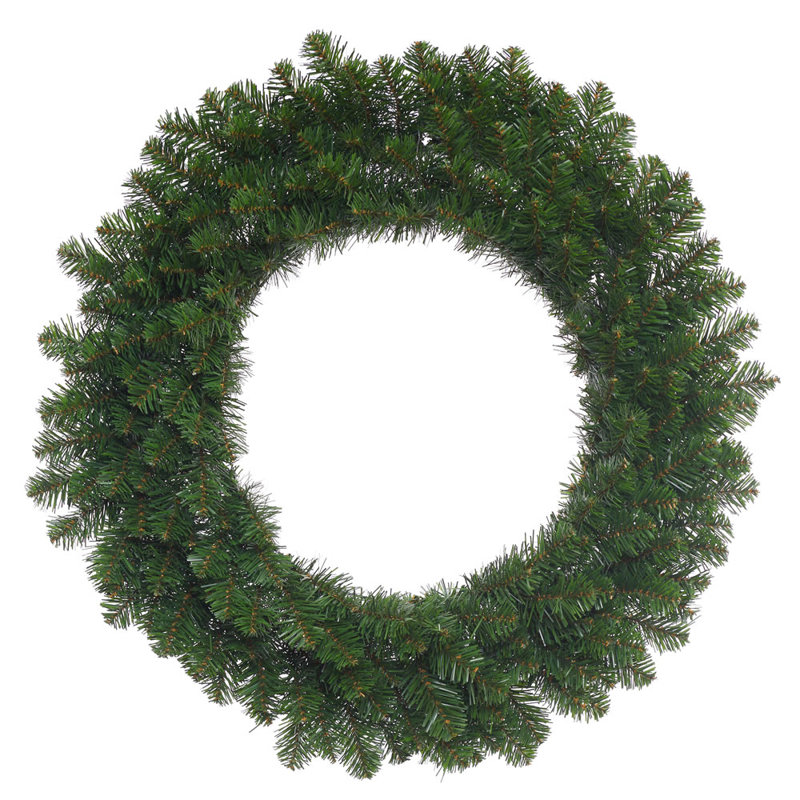 Couronne de Noël artificielle pré-éclairée Perego, H 48 po x l 48 po x P 3 po, Non, Transparent