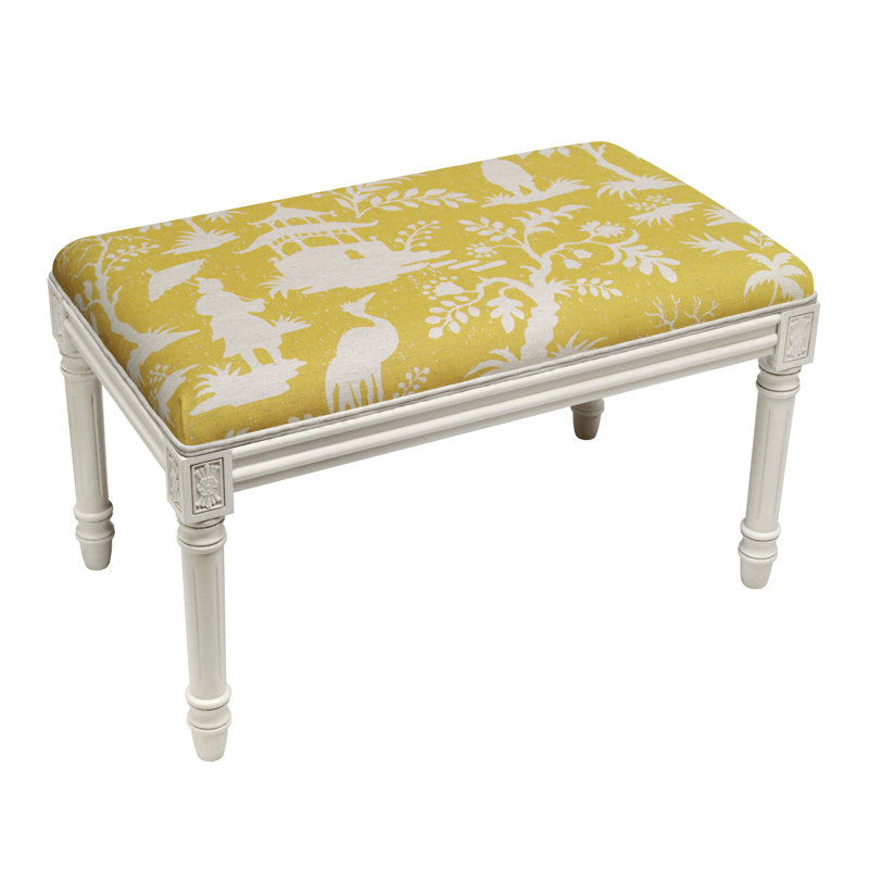Banc rembourré Ardito, Moutarde