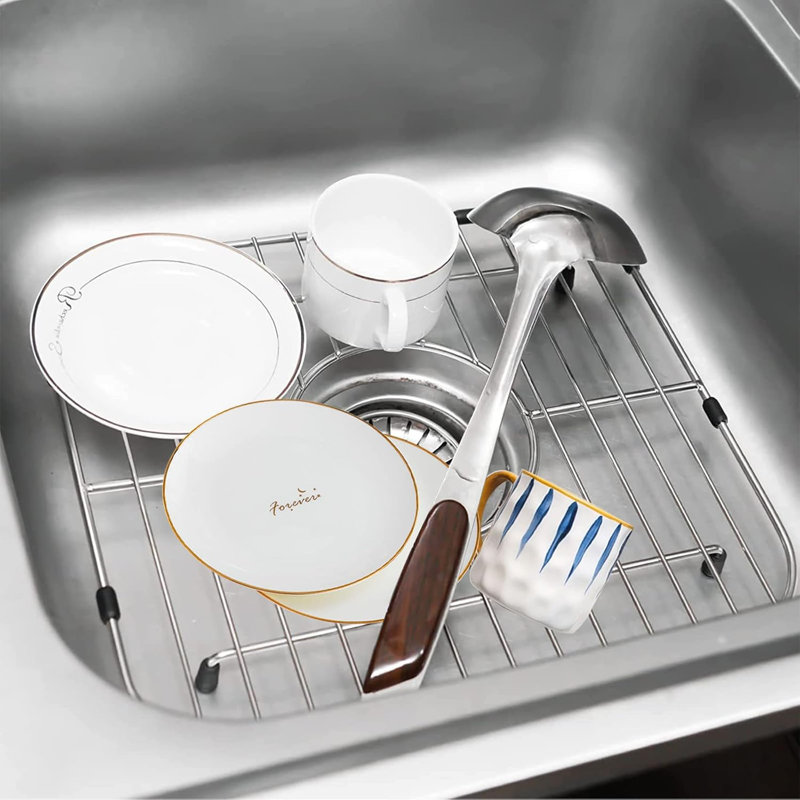 Protecteurs d'évier pour évier de cuisine, grille de fond pour évier simple 12,5 po x 16 po x 1,25 po