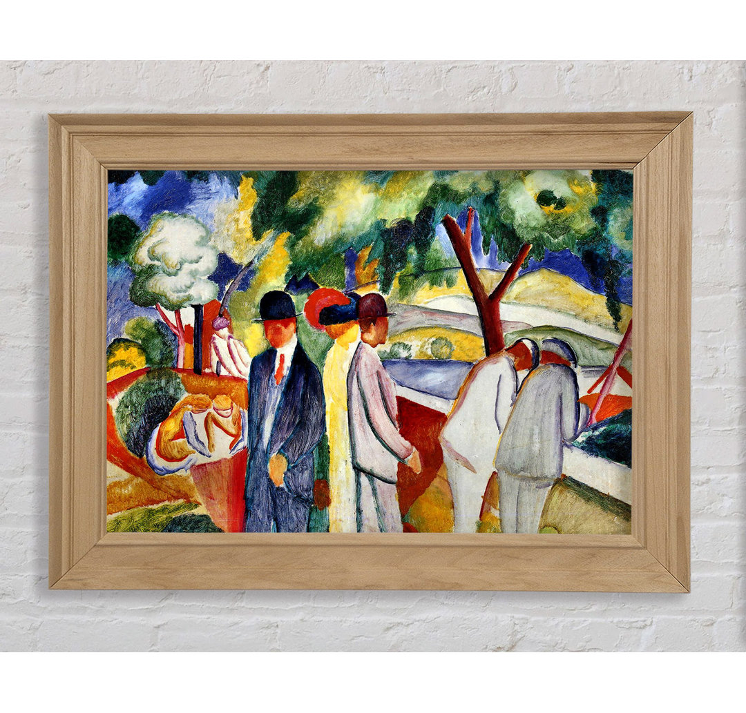 Large Bright Walk von August Macke - Einzelne Bilderrahmen Kunstdrucke