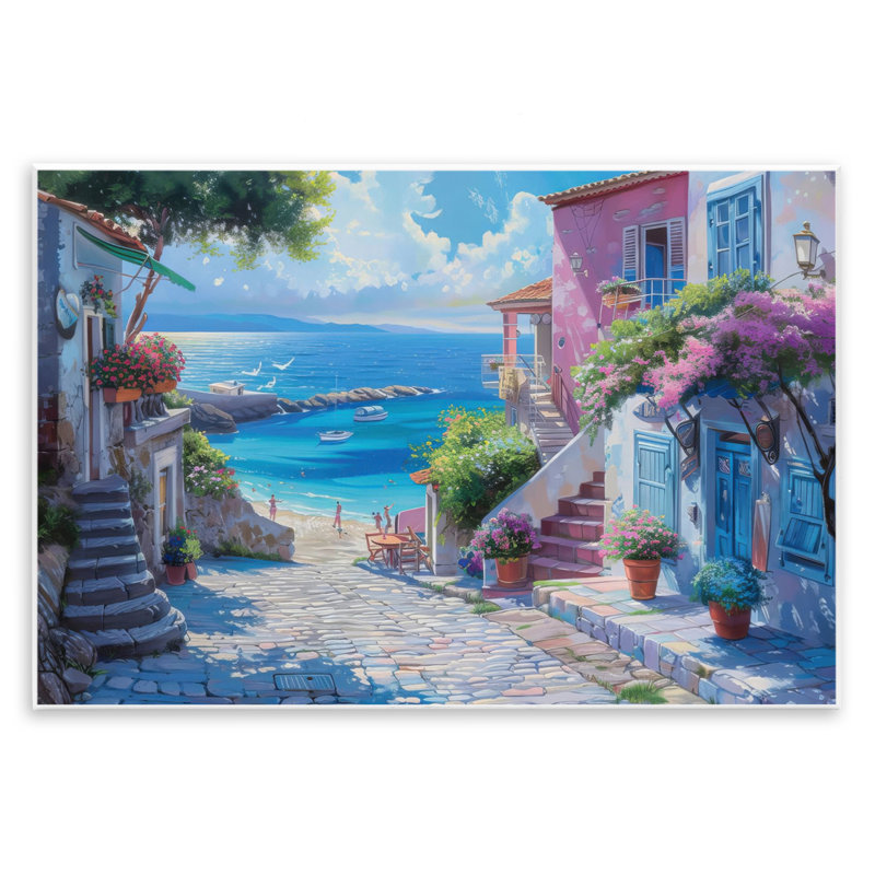 Plaque murale en bord de mer Seaside Village, design par LSR Design Studio, H 10 po x l 15 po