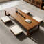 55.12" Brown Solid Wood Rectangular Coffee Table-109000295