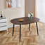 Table extensible, table de salle à manger, pieds en métal noir, plateau couleur noyer, 100/140 / 180X100x75cm