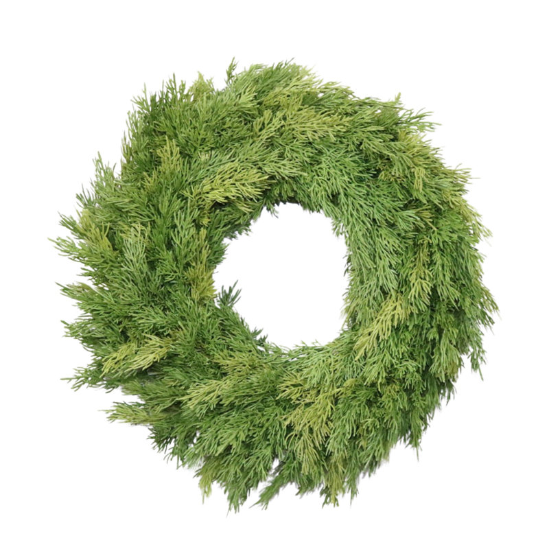 PVC et PE mélange / couronne de verdure, H 4 po x l 24 po x P 24 po