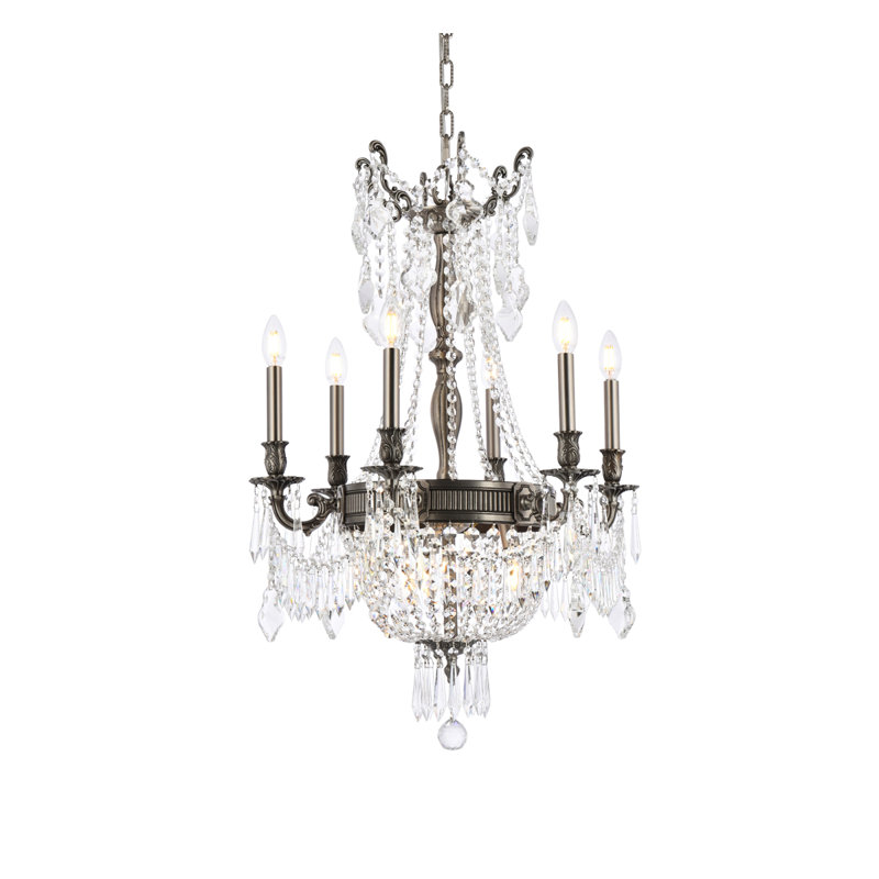 Lustre en bronze foncé transparent de 9 lumières Esperanza