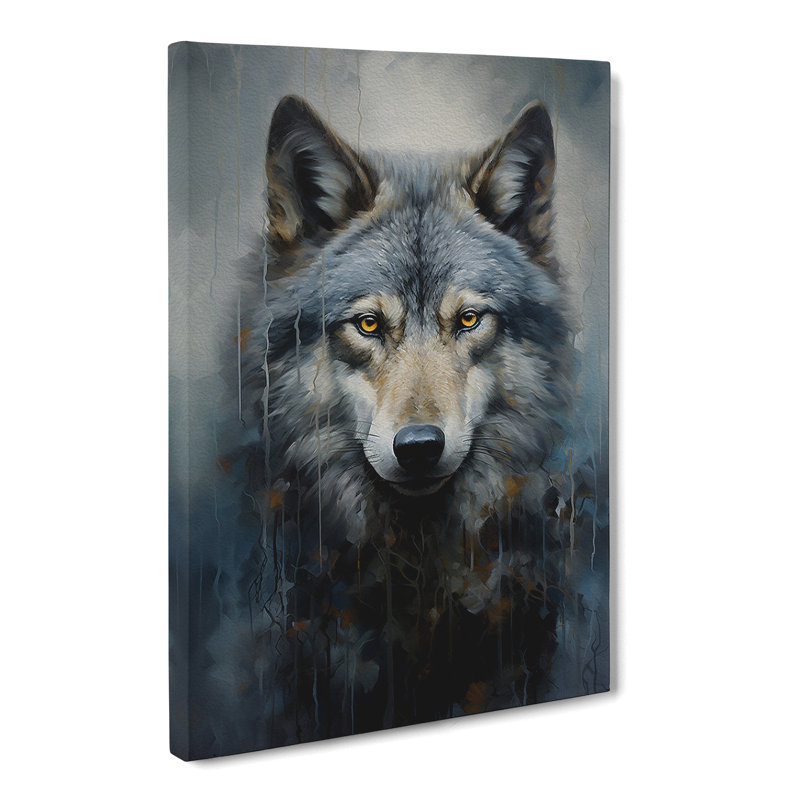 Wolf Realism No.2 - Wrapped Canvas, 76cm H x 50cm W x 3cm D