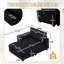 Canapé-lit surdimensionné pour chaise longue - Canapé convertible en velours côtelé avec porte-gobelet et port USB-618461553