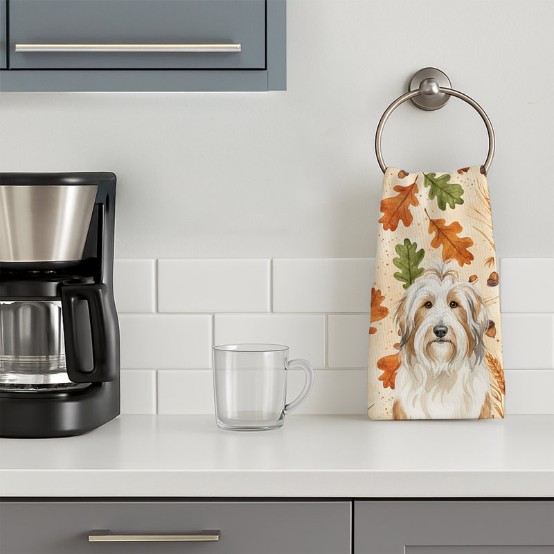 Serviette de cuisine tricolore Sheltie, White and Tan Bearded Collie