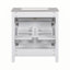Meuble-lavabo de 30 pouces avec lavabo en céramique, armoire de salle de bain simple blanche moderne avec 2 portes et une tablette, portes à fermeture en douceur-1672368006-1672368007