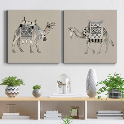 Exotic Camel I - ensemble de 2 reproductions sur toiles tendues
