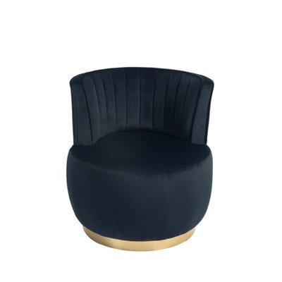 Alphonsine Upholstered Swivel Barrel Chair