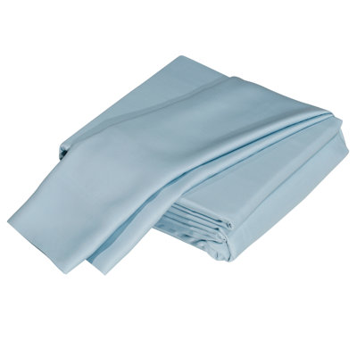 Luxuriously Soft 100% Viscose from Bamboo 5-Piece Sheet Set - Oeko-Tex Certified, Split King, Sky Blue