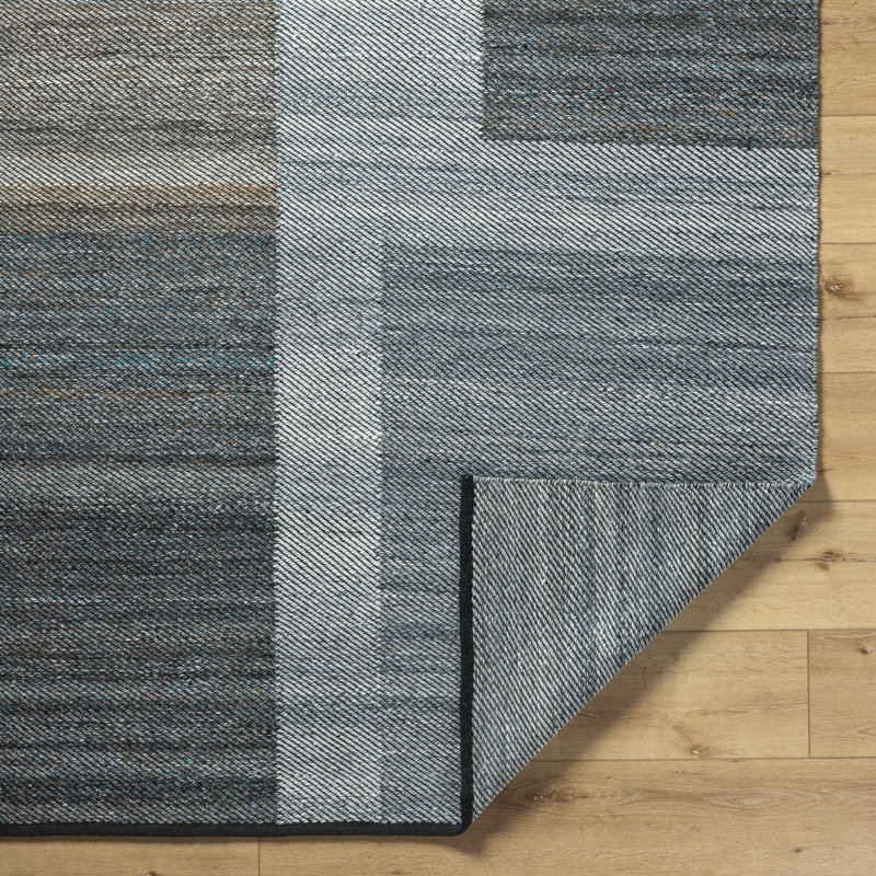 Campbelle Rustic Hand Woven Indoor/Outdoor Area Rug, Rectangle 9' x 12'