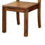 2Pcs Rustic Dark Oak Solid Wood Chair, Dining With Panel Back Touch Chairs Of 2, Design