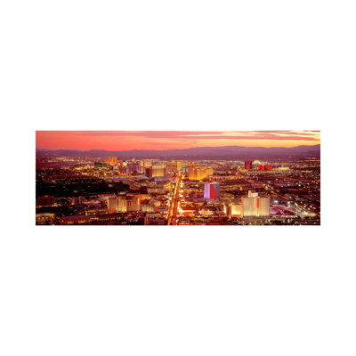 Aerial Las Vegas NV USA - Wrapped Canvas Panoramic Print