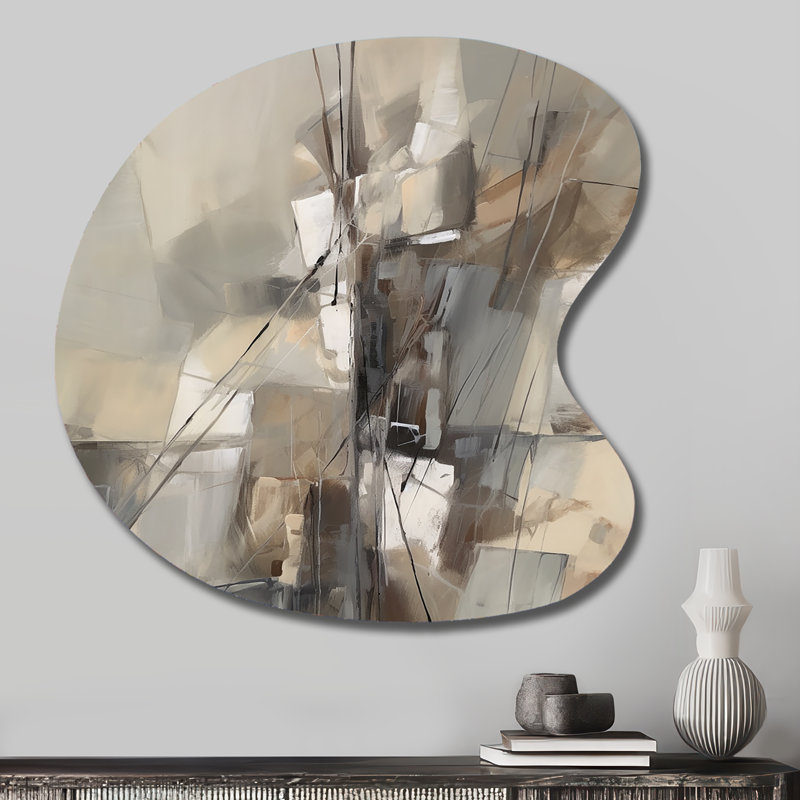 Abstract Design Shapes I - Abstract Collages Drop Shape Metal Wall Sculpture, 22" H x 21" W x 1" D
