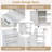 Outdoor Kitchen Island Fir Wood Prep Station Lockable Kitchen Cart with Stainless Top, Ample Storage Space, Towel and Spice Racks for Patio and Outdoor, White-138216883