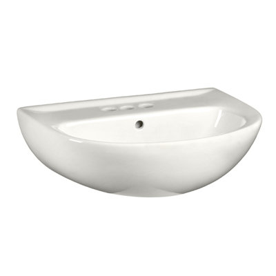 American Standard Evolution 18.75'' White Vitreous China U-Shaped Bathroom Sink with Overflow