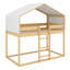 Lit superposé en bois robuste avec tente-129172407