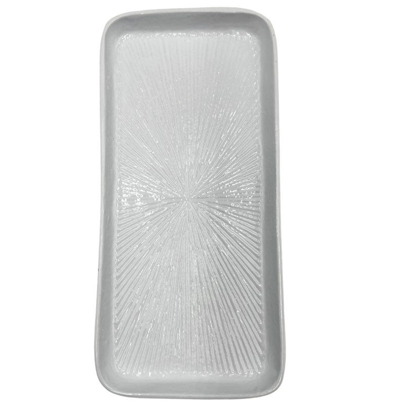 Nellir Tray, 1" H x 12" W x 5.5" D, White