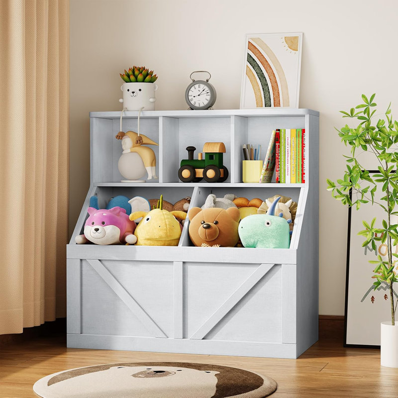 90cm H x 90cm W Bookcase, Beige