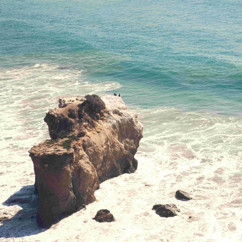 Plage El Matador Malibu - photographie, H 12 po x l 12 po, Non, Toile tendue