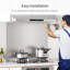 Panneau de dosseret mural en acier inoxydable 24 po x 30 po pour hotte de cuisine 30 po, facile à nettoyer et à installer, durable
