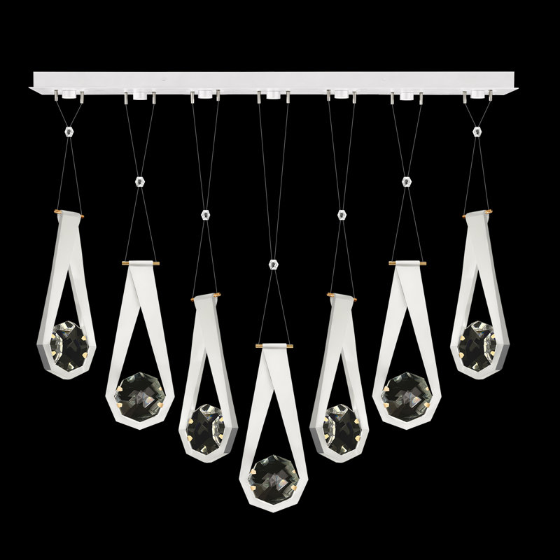 Aria 7 - Light LED Pendant, White/Gold