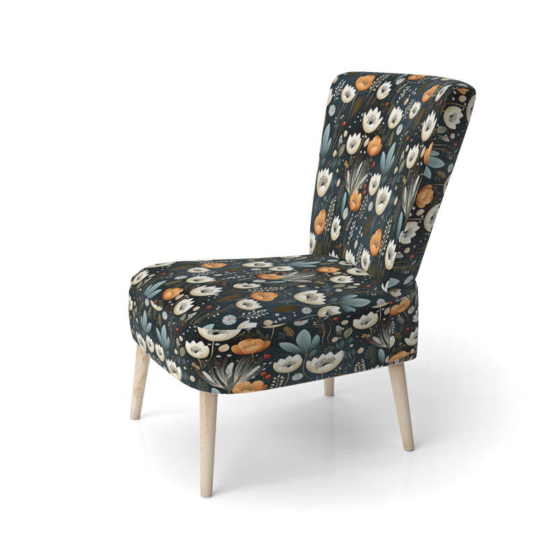 Chaise d'appoint rembourrée Whimsical Bohemian Bliss Floral