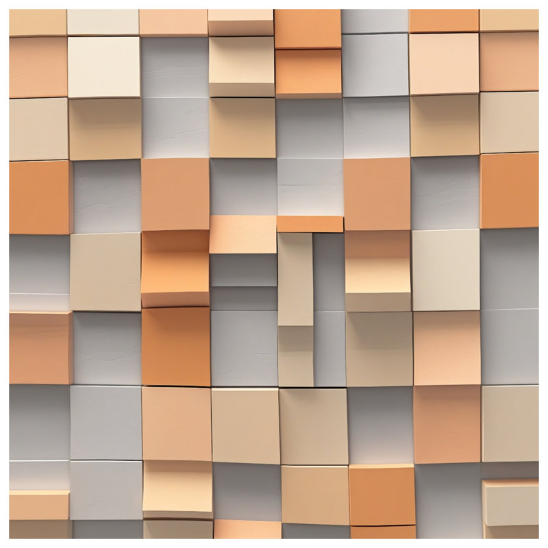 Rideaux de douche carrés beige et orange très longs, 70in W x 72in H