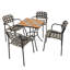 Abisan 4 - Person Patio Dining Set with Square Table