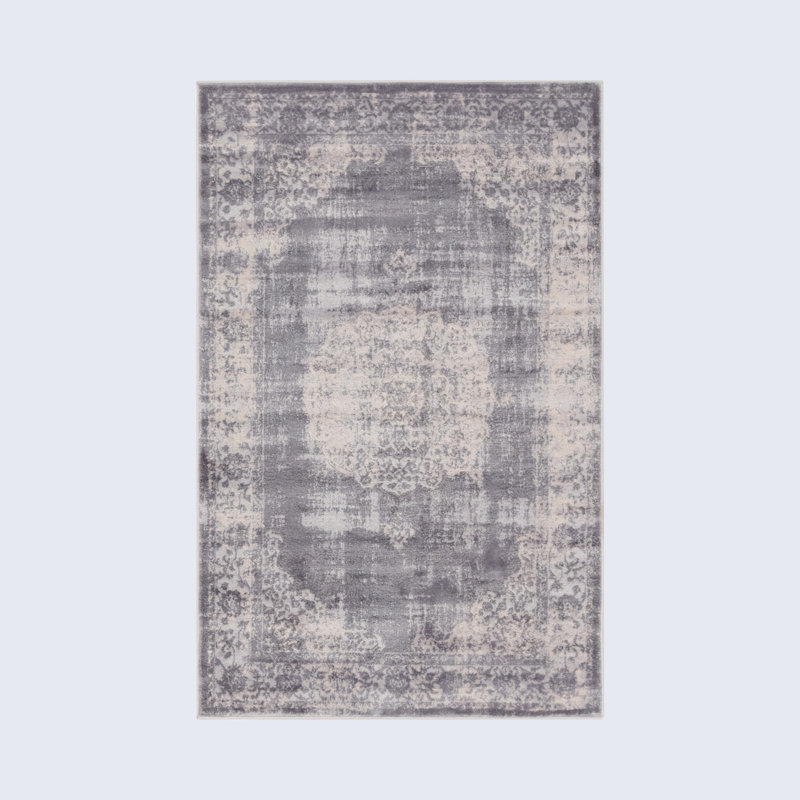 Tapis oriental gris Arlie, Rectangle 2 pi 2 po x 3 pi
