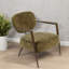Chaises d'appoint modernes, chaise longue compacte en tissu vert pour la maison