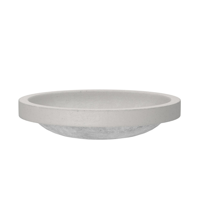 Tolosa Stone Handmade Oval Drop-in Bathroom Sink, Ash