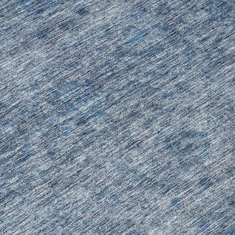 Blue Synthetic Flat Woven Washable 3' x 5' Area Rug
