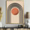 Impression sur toile rétro vintage orange et noir - vortex noir Mid-Century