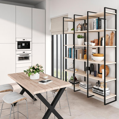 Marxim 15cm H x 69cm W Steel Etagere Bookcase