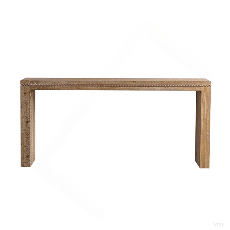 Bois massif, console avec bois massif pour le salon, longue table de canapé derrière le canapé, table d'entrée étroite rétro pour le vestibule du couloir
