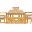 Outdoor 5 - Piece Teak Bistro Set with Cushions