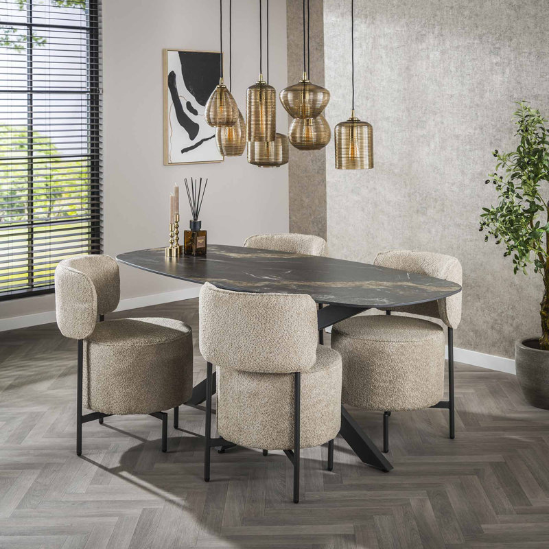 Darresha Metal Base Dining Table