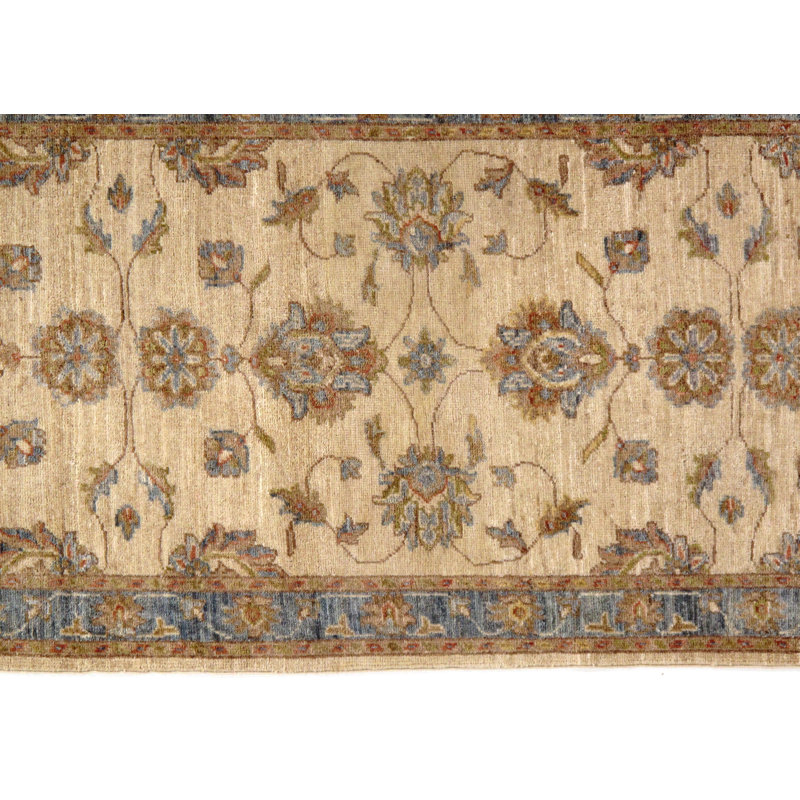 Wool Oriental Area Rug in Cream