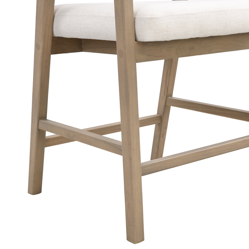 Ensemble de 2 tabourets de comptoir avec cadre en bois et rétro-éclairage en rotin, Frêne clair