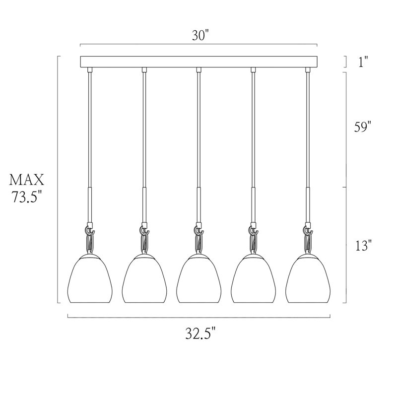 Cillin 5 - Light Dimmable Cluster Pendant Light