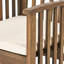 2 pièces Chaise de salle à manger en bois avec coussins - gris + crème, et patios gris + coussins en mousse crème, pour-607293584