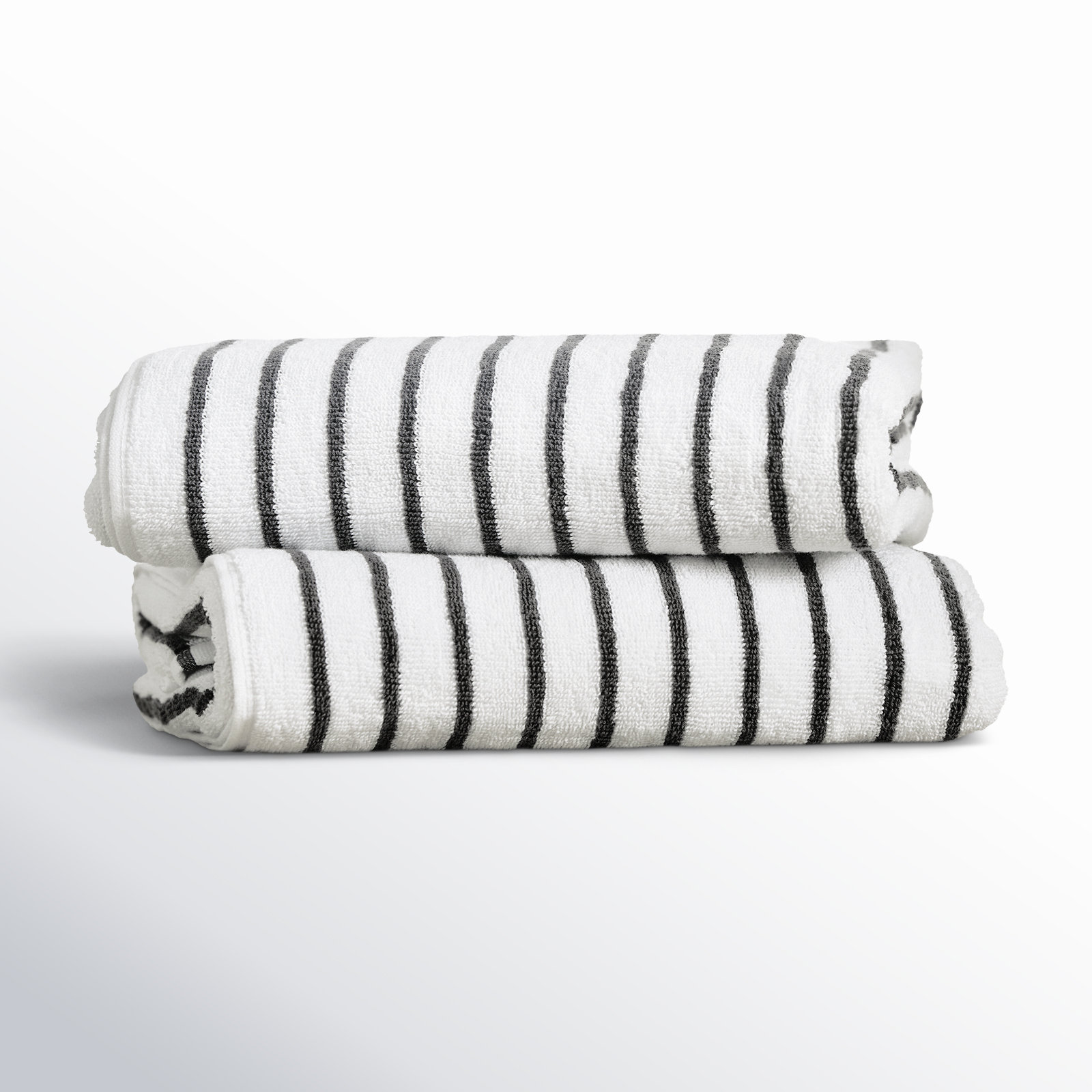 100% Cotton Cabana Beach Towel, Gray