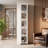 Modern Home Office 68" 5-Tier Transparent Display Cabinet Acrylic Flip Door Floor-Standing Showcase Bookshelf Curio Cabinet For Living Room Bedroom