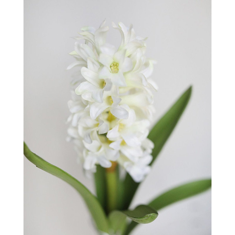 Artificial Purple Hyacinth 12.5”, White