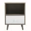 Ensemble de 2 tables de chevet avec compartiment de rangement à tiroirs - gris